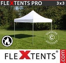 Quick-up telt FleXtents Pro 3x3m Hvit, Flammehemmende