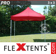 Quick-up telt FleXtents Pro 3x3m Rød