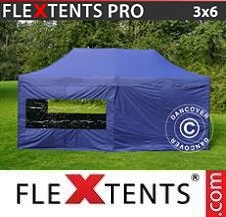Quick-up telt FleXtents Pro 3x6m Mørk blå, inkl. 6 sider