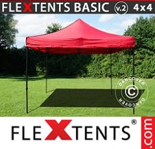 Quick-up telt FleXtents Basic 4x4m Rød