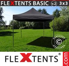 Quick-up telt FleXtents Basic 3x3m Svart