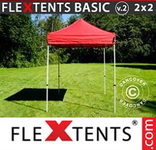 Quick-up telt FleXtents Basic 2x2m Rød