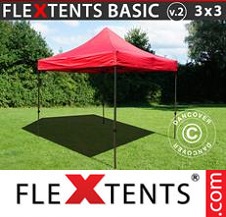 Quick-up telt FleXtents Basic 3x3m Rød