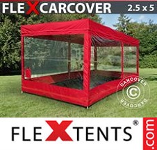 Quick-up telt FleXtents Basic 2,5x5m, Rød