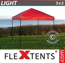 Quick-up telt FleXtents Light 3x3m Rød