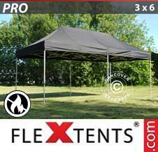 Quick-up telt FleXtents Pro 3x6m Svart, Flammehemmende