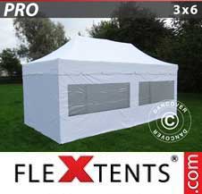 Quick-up telt FleXtents Pro 3x6m Hvit, inkl. 6 sider