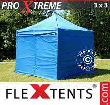 Quick-up telt FleXtents pro Xtreme 3x3m Blå, med 4 sider