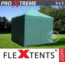 Quick-up telt FleXtents pro Xtreme 3x3m Grønn, inkl. 4 sider