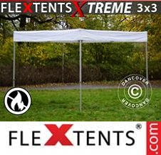 Quick-up telt FleXtents pro Xtreme 3x3m hvit, flammehemmende