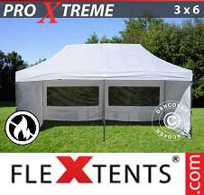 Quick-up telt FleXtents pro Xtreme 3x6m Hvit, Flammehemmende, inkl. 6 sider
