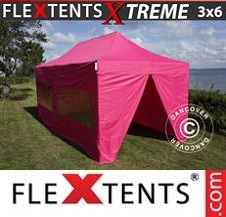 Quick-up telt FleXtents pro Xtreme 3x6m Rosa, inkl. 6 sider