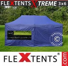 Quick-up telt FleXtents pro Xtreme 3x6m Mørk blå, inkl. 6 sider