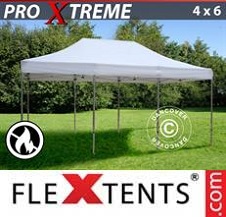 Quick-up telt FleXtents pro Xtreme 4x6m Hvit, Flammehemmende
