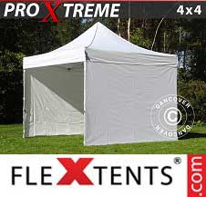 Quick-up telt FleXtents pro Xtreme 4x4m Hvit, inkl. 4 sider