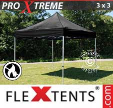 Quick-up telt FleXtents pro Xtreme 3x3m Svart, Flammehemmende